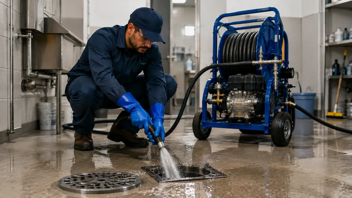 Floor Drain Hydro Jet Cleaning in Avalon