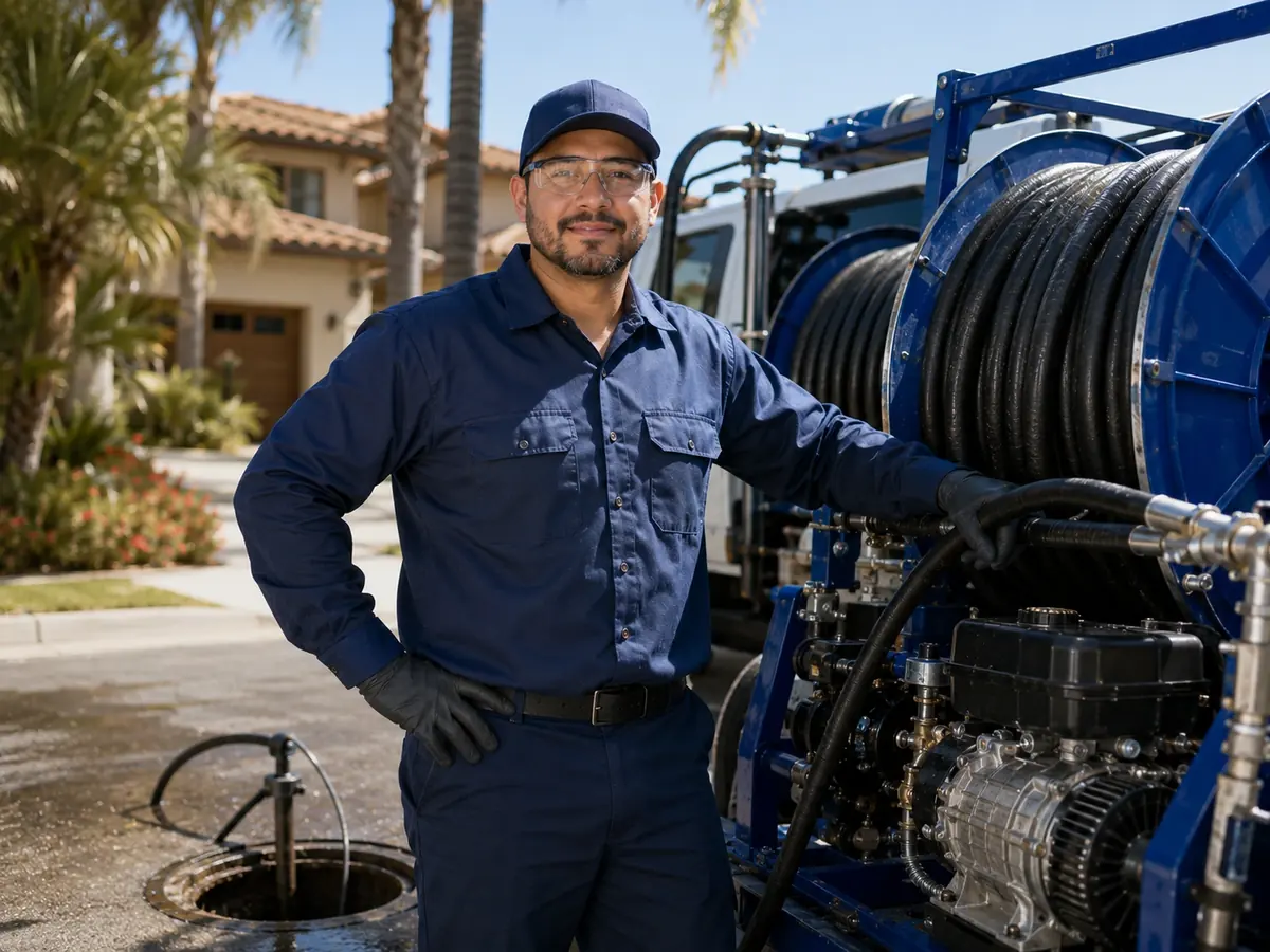 Hydro jet sewer cleaning in Avalon