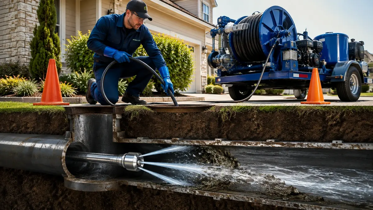 Main Sewer Line Hydro Jet Cleaning in Avalon