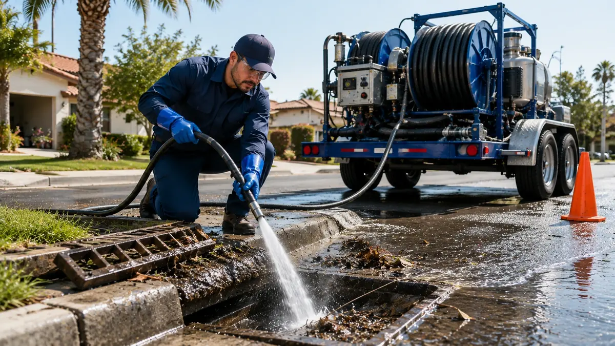 Storm Drain Hydro Jet Cleaning in Avalon
